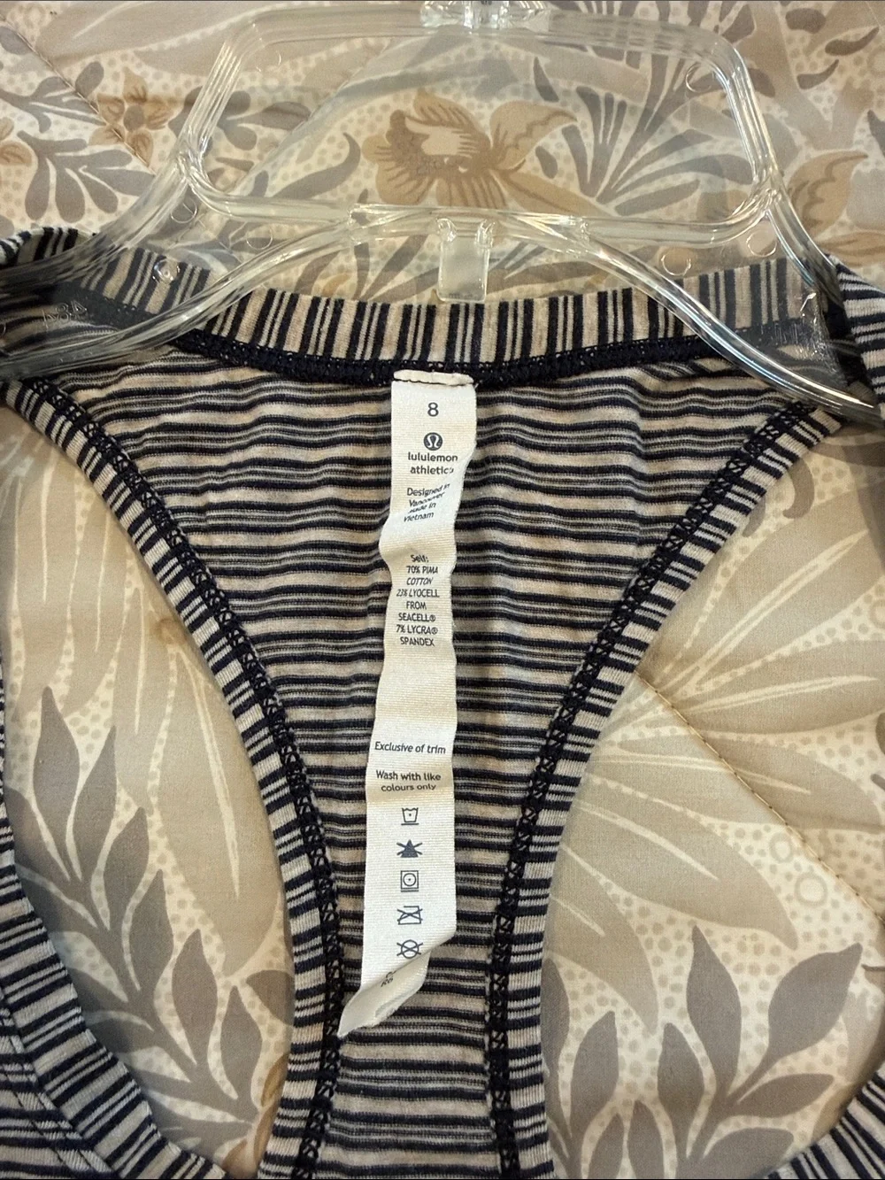 lululemon athletica Striped Racerback Tank - Black & White
